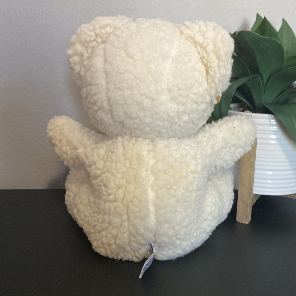 Vintage 1986 Snuggle Bear Hand Puppet: Adorable Cream Teddy Bear Plush - Picture 4 of 14